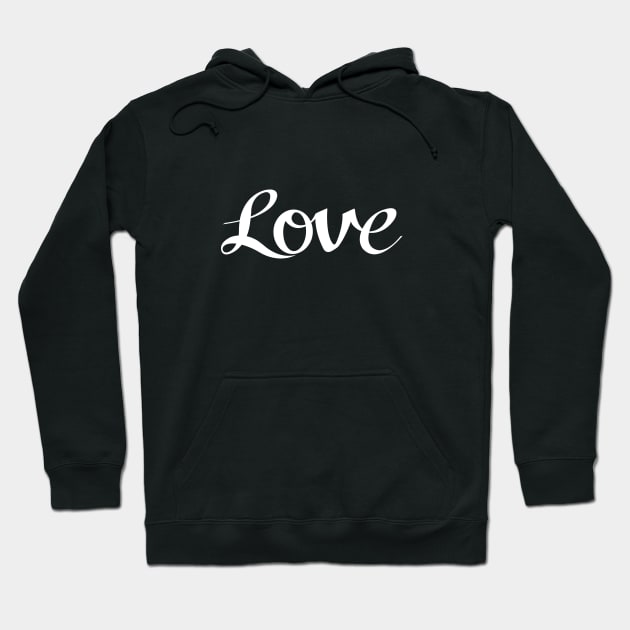 Love Script in White Hoodie by NataliePaskell